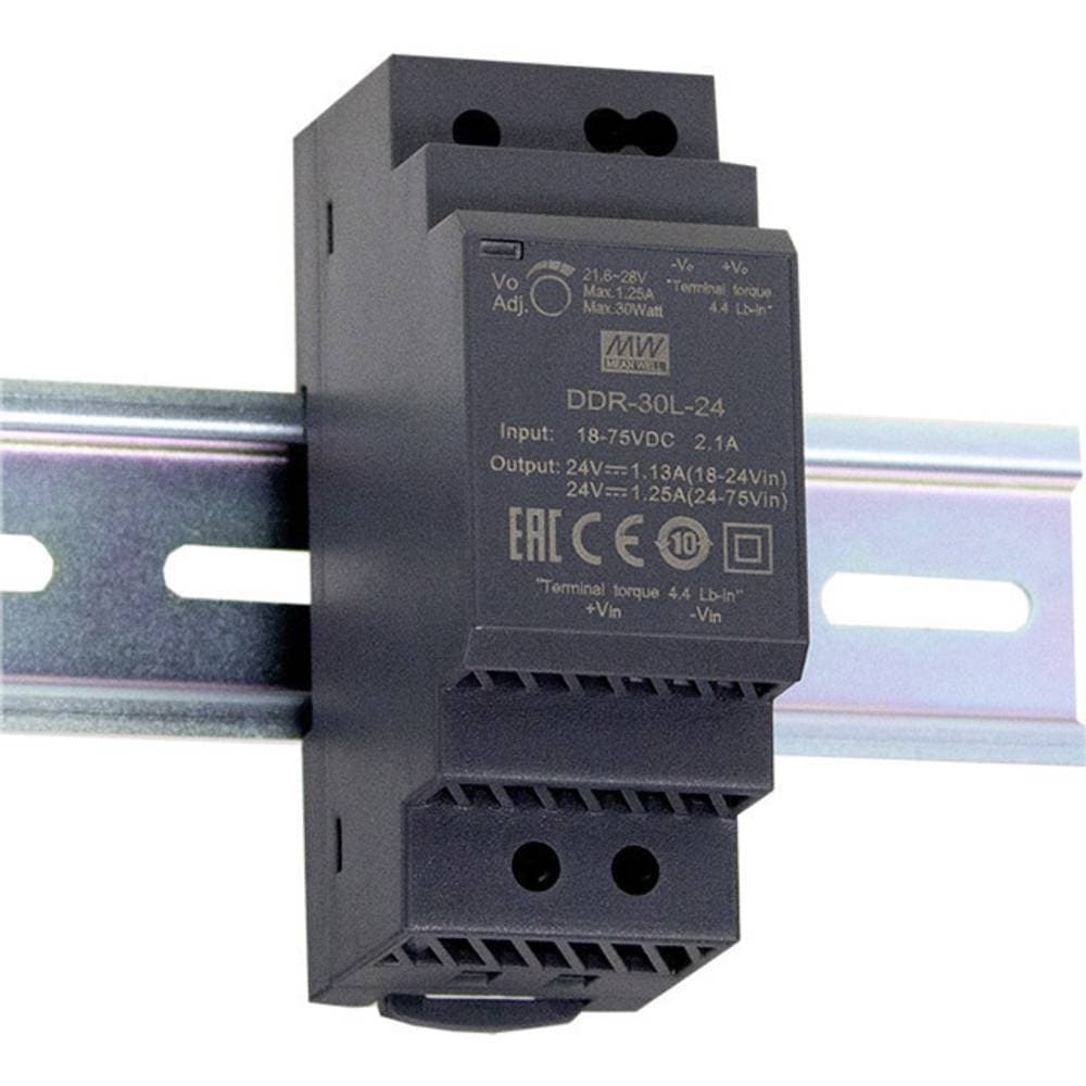Mean Well DDR-30G-5 Hatskinne-DC/DC-omformer (DIN-rail) 5 V/DC 6 A 30 W 1 x