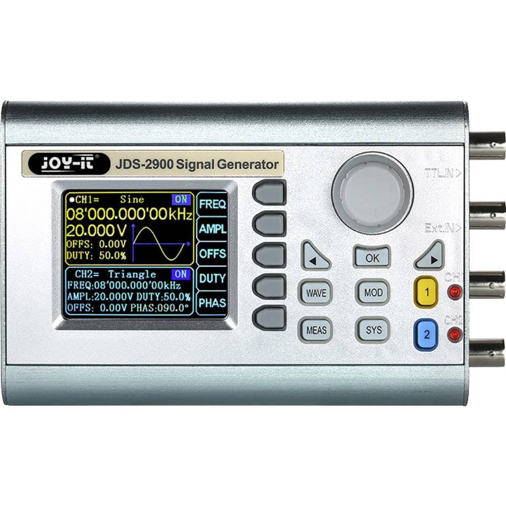 Joy-it JDS2915 Funktionsgenerator batteridrevet , Funktionsgenerator netdrevet 15 MHz - 0.01 µHz 2-kanals