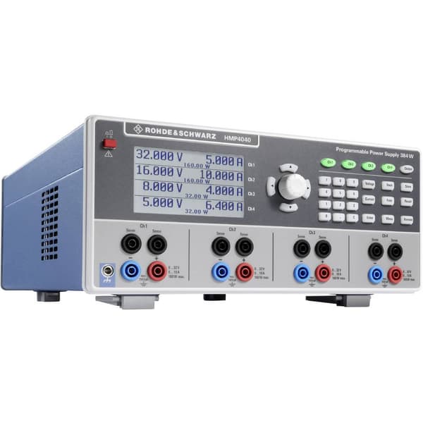 Rohde & Schwarz HMP4040 Laboratorieaggregat, justerbar 32 V (max.) 10 A (max.) 384 W radiostyrd, programmerbar Antal ut