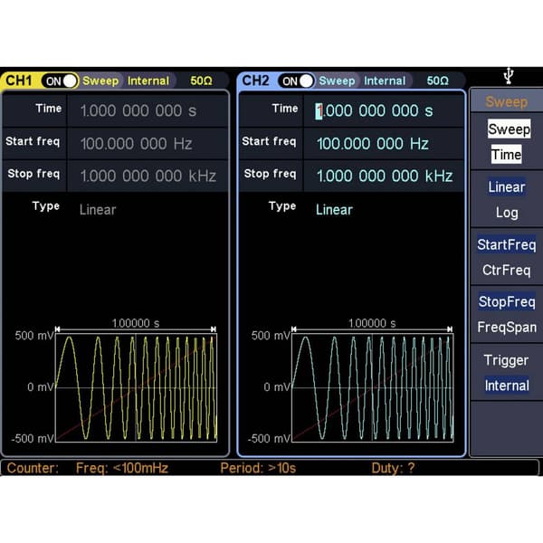 VOLTCRAFT FG-32502T Funktionsgenerator nätdriven 1 µHz - 250 MHz 2 kanaler Arbiträr, Brus (value.1376413), Puls, Fyrkan