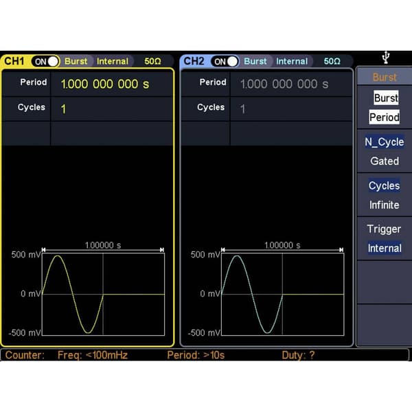 VOLTCRAFT FG-32502T Funktionsgenerator nätdriven 1 µHz - 250 MHz 2 kanaler Arbiträr, Brus (value.1376413), Puls, Fyrkan