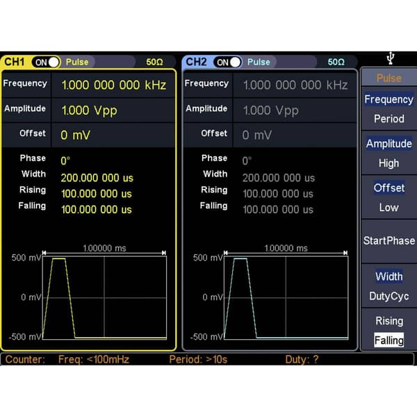 VOLTCRAFT FG-32502T Funktionsgenerator nätdriven 1 µHz - 250 MHz 2 kanaler Arbiträr, Brus (value.1376413), Puls, Fyrkan