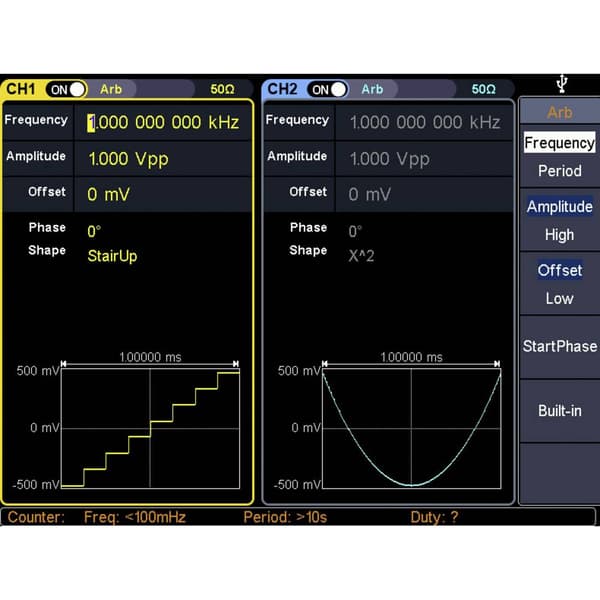 VOLTCRAFT FG-31602T Funktionsgenerator nätdriven 1 µHz - 160 MHz 2 kanaler Arbiträr, Brus (value.1376413), Puls, Fyrkan