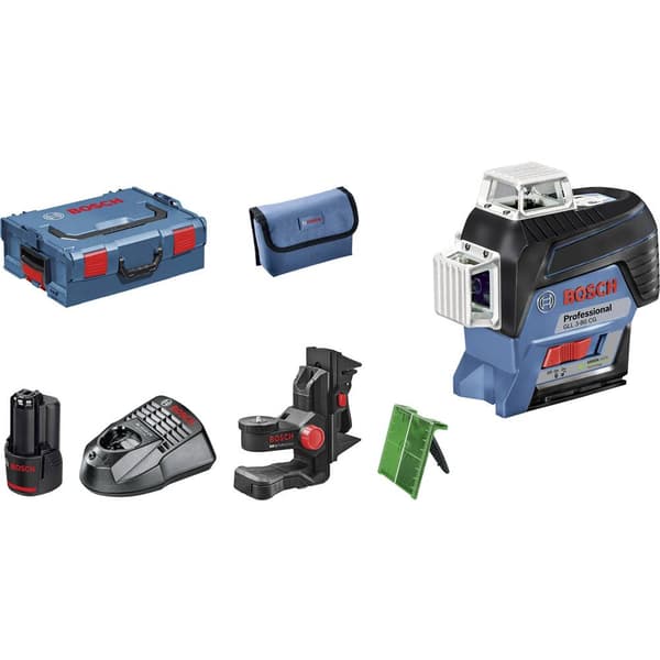 Bosch Professional GLL 3-80 CG Linjelaser självnivellerande Räckvidd (max.): 30 m Svart, Blå, Röd