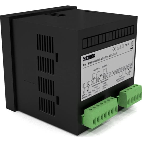 Emko ESM-9944-N 2-punkts, P, PI, PD, PID Termostat Pt100, J, K, R, S -200 till 1700 °C Relä 7 A, Relä 5 A (L x B x H) 9