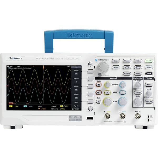 Tektronix TBS1052C Digitalt oscilloskop 50 MHz 1 GSa/s 20 kpts 8 Bit 1 st