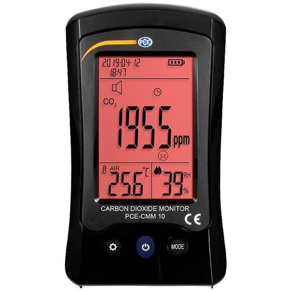 PCE Instruments PCE-CMM 10 Koldioxidmätare Temperatur, Fuktighet, CO2
