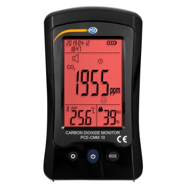 PCE Instruments PCE-CMM 10 Koldioxidmätare Temperatur, Fuktighet, CO2