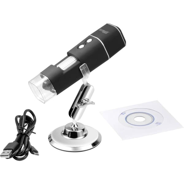 Technaxx Smartphonemikroskop 1000 x Svart, Silver