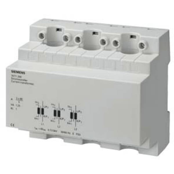 Siemens 7KT1200 7KT1200 Strömtransformator 3-fas Primärström 60 A Sekundärström 5 A Ledningsgenomföring Ø:13 mm Skruvfa
