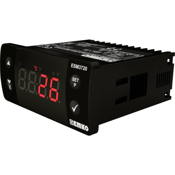 Emko ESM-3720.8.10.0.2/01.00/1.0.0.0 2-punkts- och PID-regulator Termostat K 0 till 999 °C SSR (L x B x H) 65 x 76 x 35