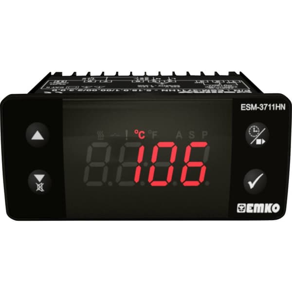 Emko ESM-3711-HN.5.12.0.1/00.00/1.0.0.0 2-punkts regulator Termostat PTC -50 till 130 °C Relä 16 A (L x B x H) 65 x 76