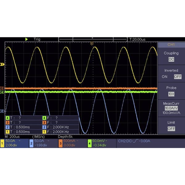 VOLTCRAFT DSO-2104 Digitalt oscilloskop 100 MHz 4 kanaler 1 GSa/s 80 kpts 8 Bit Digital lagring (DSO) 1 st