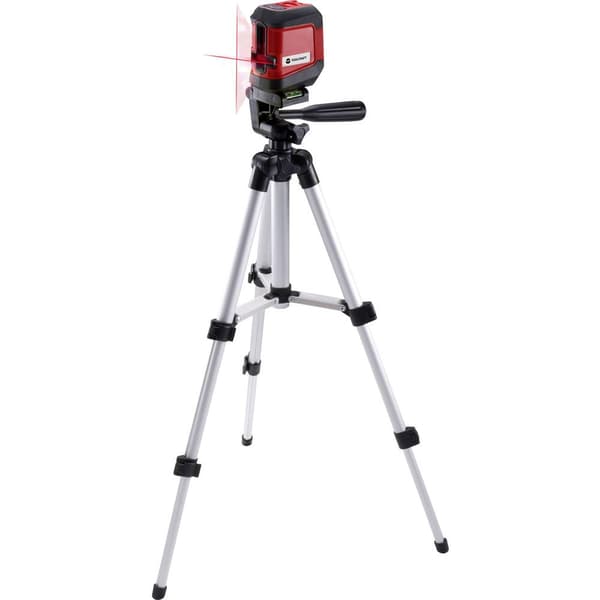 TOOLCRAFT CL8 Korslinjelaser inkl. stativ, självnivellerande Räckvidd (max.): 8 m