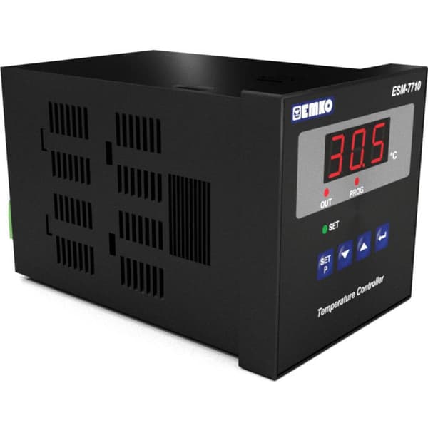 Emko ESM-7710.5.03.0.1/01.00/2.0.0.0 2-punkts regulator Termostat Pt100 -50 till 400 °C Relä 7 A (L x B x H) 95 x 72 x
