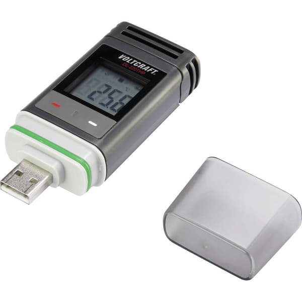 VOLTCRAFT DL-220THP DL-220THP Temperatur-datalogger, Fukt-datalogger, Lufttryck-datalogger Uppmätt värde Temperatur, Fu