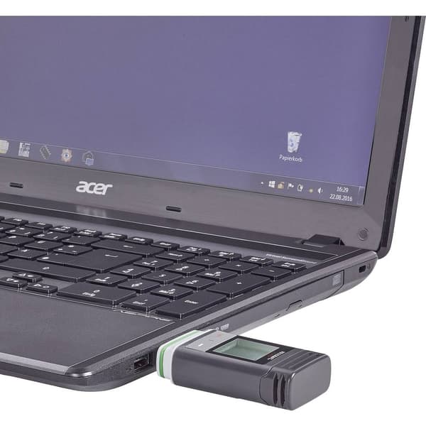 VOLTCRAFT DL-220THP DL-220THP Temperatur-datalogger, Fukt-datalogger, Lufttryck-datalogger Uppmätt värde Temperatur, Fu