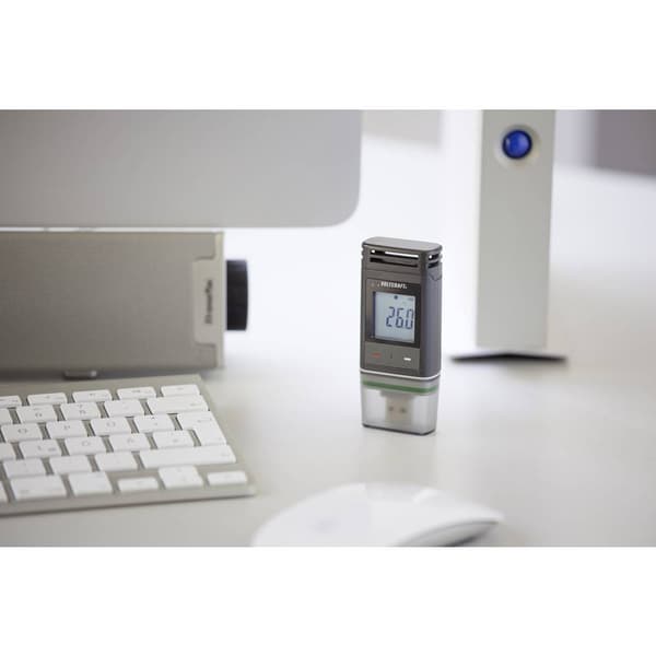 VOLTCRAFT DL-220THP DL-220THP Temperatur-datalogger, Fukt-datalogger, Lufttryck-datalogger Uppmätt värde Temperatur, Fu