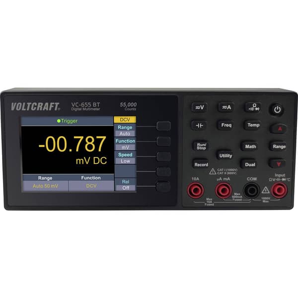 VOLTCRAFT VC-11785300 Bordsmultimeter digital CAT I 1000 V, CAT II 600 V Display (Beräkningar): 55000