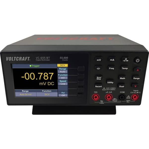 VOLTCRAFT VC-11785300 Bordsmultimeter digital CAT I 1000 V, CAT II 600 V Display (Beräkningar): 55000