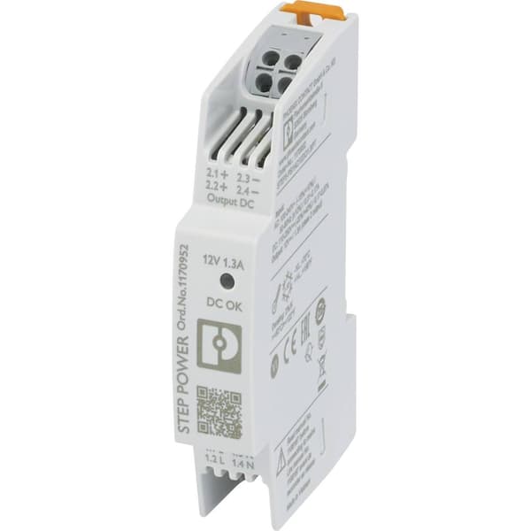 Phoenix Contact STEP3-PS/1AC/12DC/1.3/PT DIN-skena nätaggregat 12 V/DC 1.3 A 15 W Antal utgångar:1 Innehåll 1 st