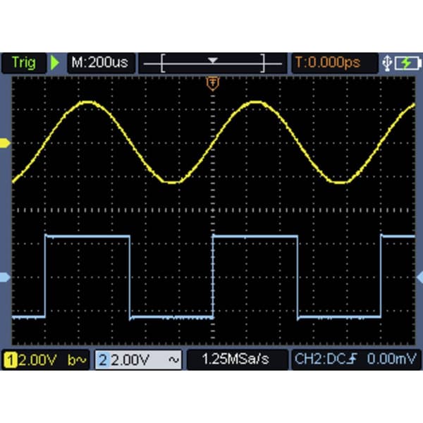 VOLTCRAFT DSO-2072H Handhållet oscilloskop 70 MHz 2 kanaler 250 MSa/s 8 kpts 8 Bit Handenhet, Funktionsgenerator, Multi