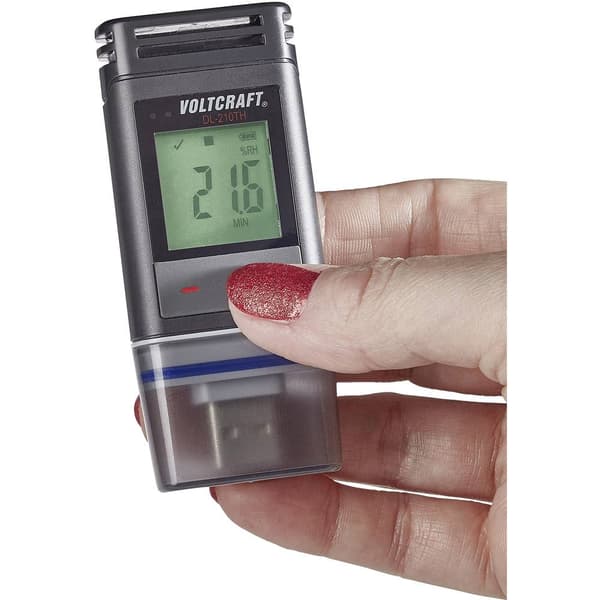 VOLTCRAFT DL-210TH-2 DL-210TH Temperatur-datalogger, Fukt-datalogger Uppmätt värde Temperatur, Fuktighet -30 till +60 °
