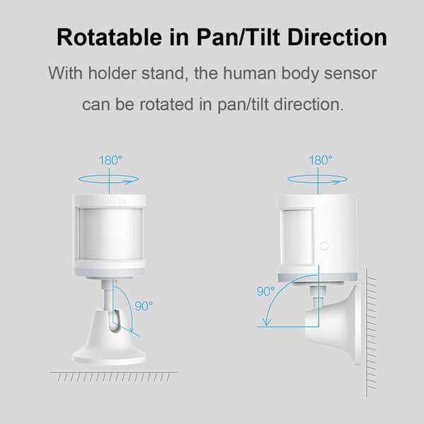 XiaoMi Smart Home Människokroppssensor Trådlös anslutning 7m Detekteringsavstånd