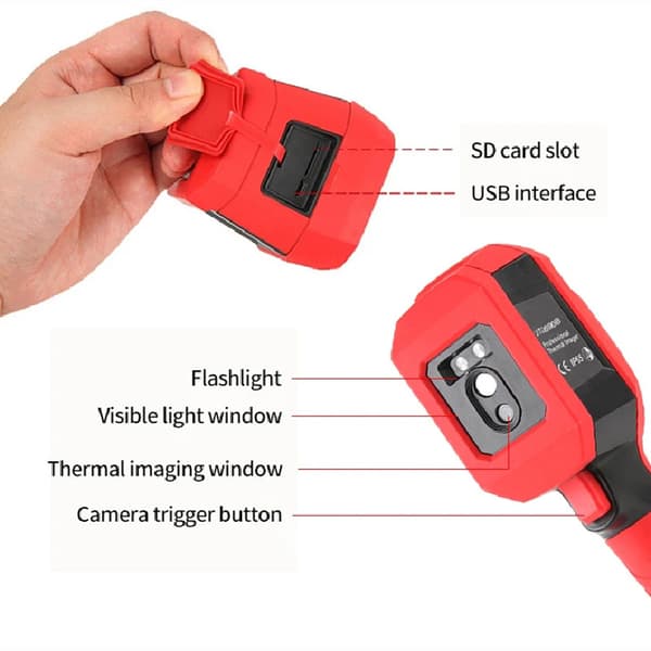 UNI-T UNi690B 256 * 192 pixlar infraröd termisk bildbehandling -15 ~ 550 ° C Industriell värmekamera Handhållen USB infraröd termometer
