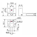 Miniatyrbild 2 av 2: TRU COMPONENTS Gaffel-fotodetektor SK-205NA-W TC-10329316 L-typ ljusomkoppling, mörkomkoppling 5 - 24 V/DC 1 st