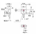 Miniatyrbild 2 av 2: TRU COMPONENTS Gaffel-fotodetektor SK-204NA-W TC-10329324 R-typ ljusomkoppling, mörkomkoppling 5 - 24 V/DC 1 st