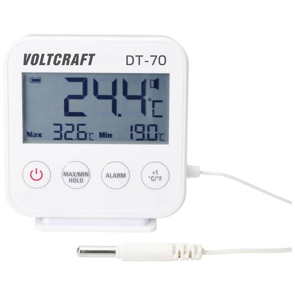 VOLTCRAFT DT-70 Kabeltemperaturgivare Temperaturmätningsområde (intervall) -40 till +70 °C Sensortyp NTC HACCP-konform