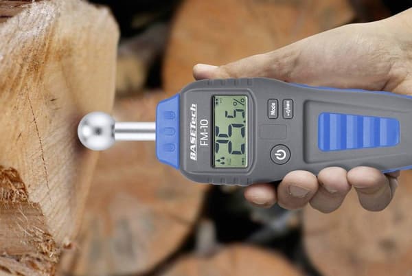 Basetech FM-10 Materiale fugtmåler Måleområde byggefugt 0,1 til 99,9 %Vol. Måleområde træfugtighed (område) 0,1 til 99,9 % vol.