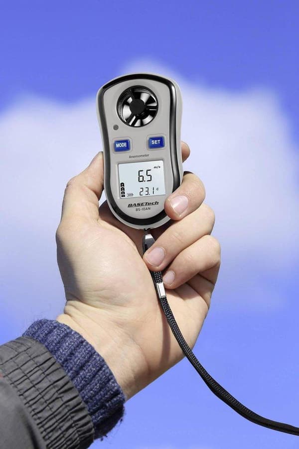 Basetech BS-10AN Vindmåler 0,1 til 30 m/s Med temperaturmåling