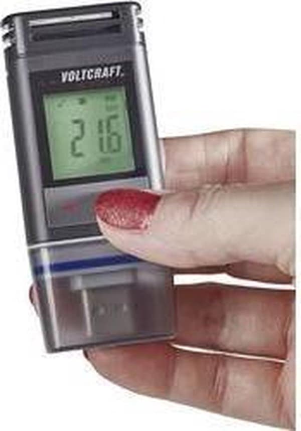 VOLTCRAFT DL-210TH Temperaturdatalogger, Fugtdatalogger Enhed, der skal måles: Temperatur, Luftfugtighed -30 til +60 °C 0 til 100 % Hrel PDF-funktion