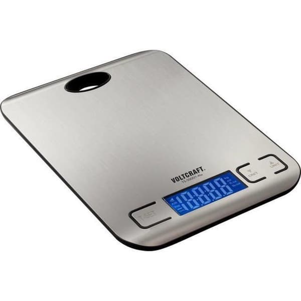 VOLTCRAFT TS-5000/1-Alu Bogstavvægt Vejeområde (maks.): 5 kg Opløsning: 1 g Batteridrevet rustfrit stål