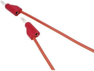 VOLTCRAFT testkabel [4 mm plugg - 4 mm plugg] 1,00 m röd 1 st.