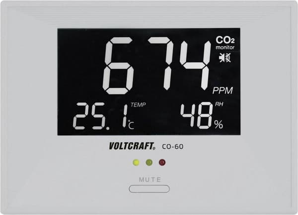 VOLTCRAFT CO-60 koldioxidmätare 0 - 3000 ppm