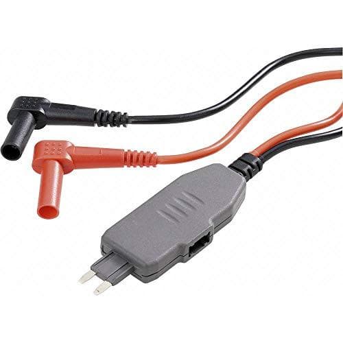 VOLTCRAFT MS-4S måleadapterstik mini fladsikring - lamelstik 4 mm sort, rød