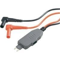 VOLTCRAFT MS-4S måleadapterstik mini fladsikring - lamelstik 4 mm sort, rød
