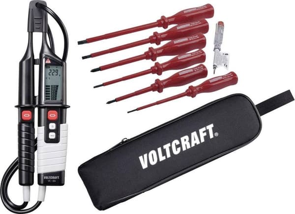 VOLTCRAFT VC 64 To-polet spændingstester CAT III 1000 V, CAT IV 600 V Akustisk, LED, LCD