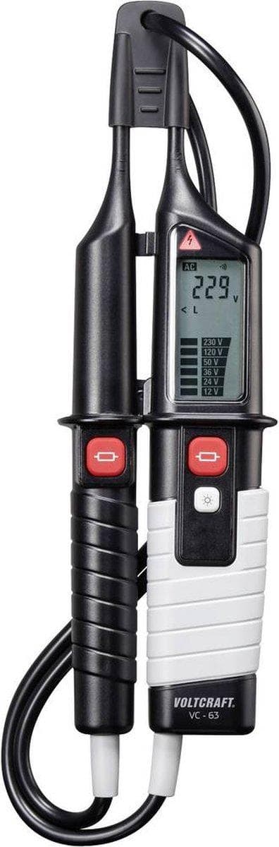VOLTCRAFT VC 63 To-polet spændingstester CAT III 1000 V, CAT IV 600 V Akustisk, LCD, LED