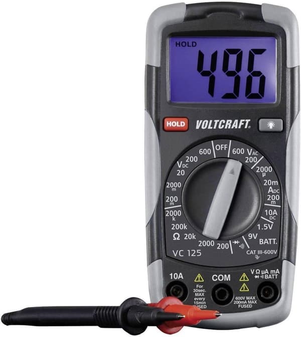 VOLTCRAFT DT-TEST-KIT 150 Multimeter Digital CAT III 600 V Display (tæller): 2000