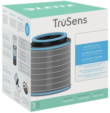 Leitz Trusens allergian ja flunssan vastainen 3-in-1 HEPA-suodatin Z-3000 suurelle ilmanpuhdistimelle