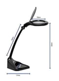 Pikkukuva 3 / 6: LED-suurennuslamppu MAULiris, himmennettävä, 6500 Kelvin, sis. suojakorkki, 1,75x suurennus (musta)