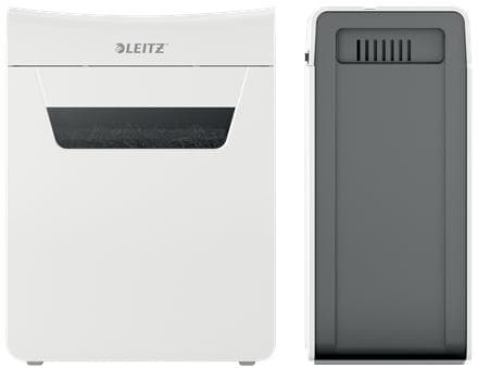 Leitz IQ Protect Premium 4M Ultra Tyst pappersförstörare P-5 Micro för hemmet - Inmatning upp till 4 ark - Vit