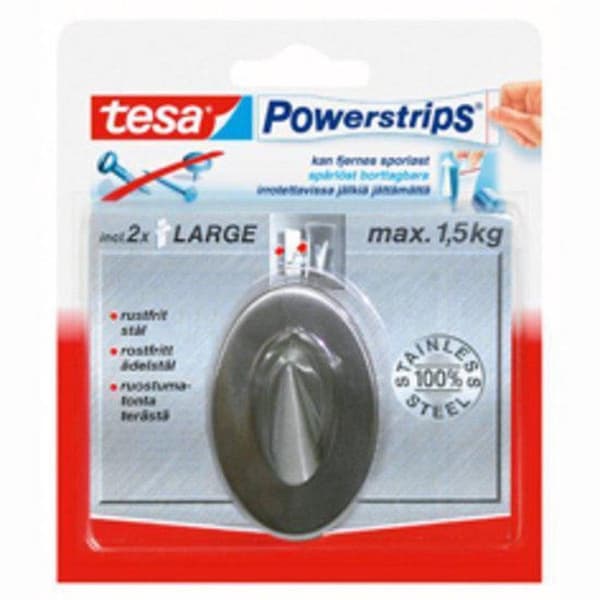Tesa Powerstrips -koukut Trend Large - Valkoinen - 2 kpl
