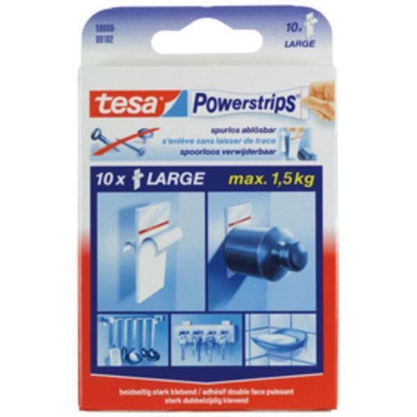 Tesa Powerstrips -koukut Trend Large - Valkoinen - 2 kpl