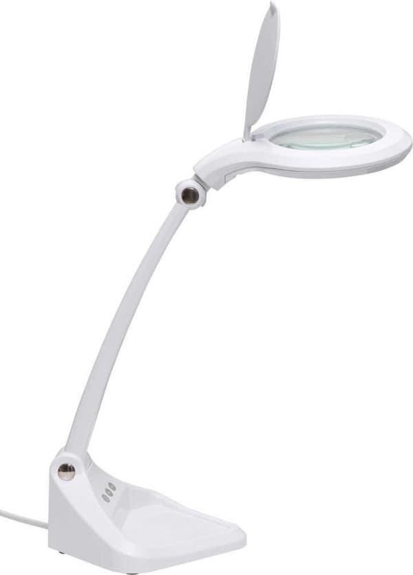 Lupplampe LED MAUL iris, dæmpbar Hvid