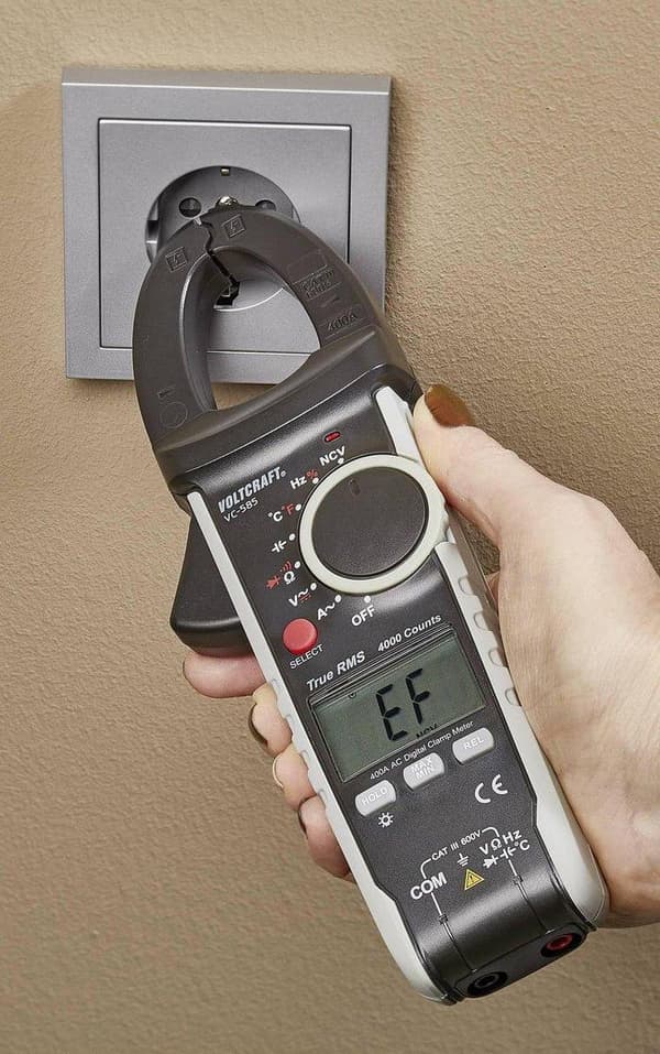 VOLTCRAFT VC585 Clamp Meter Digital CAT III 600 V Näyttö (määrät): 4000
